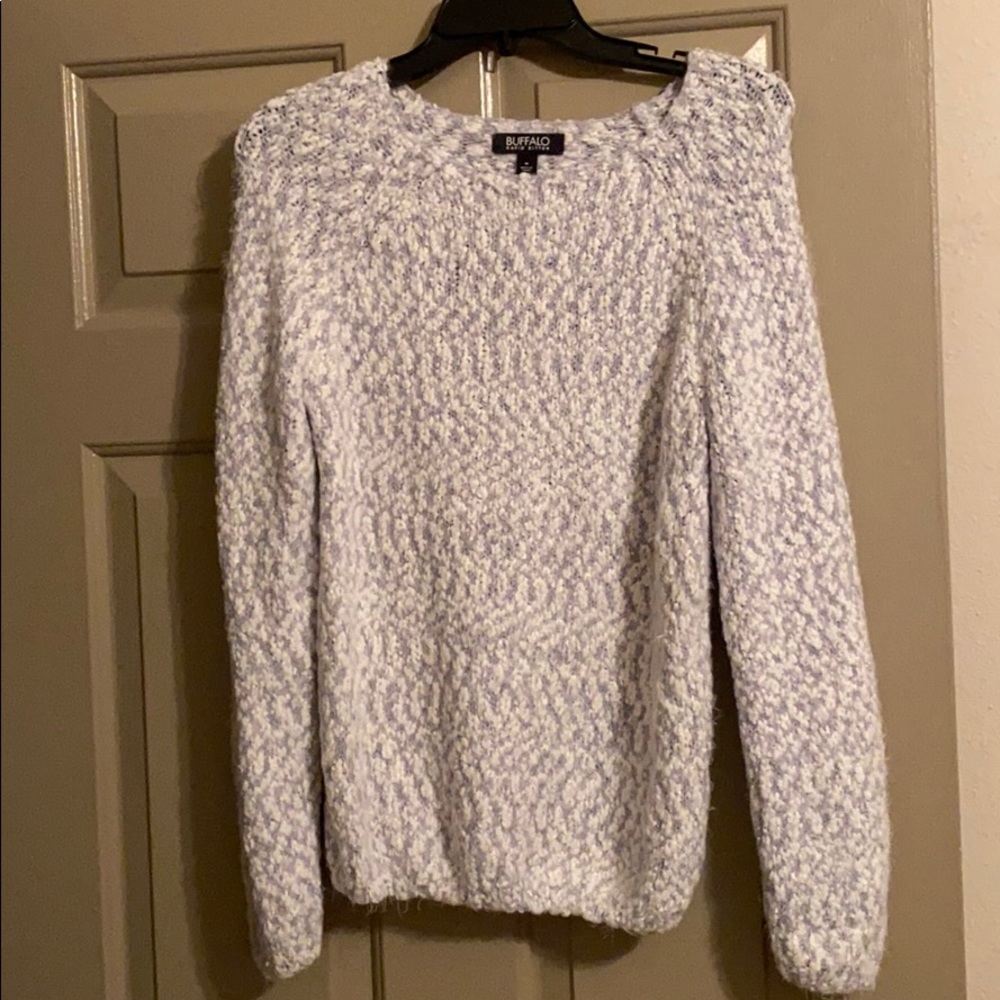 Medium EUC Blue and white David Bitton Sweater